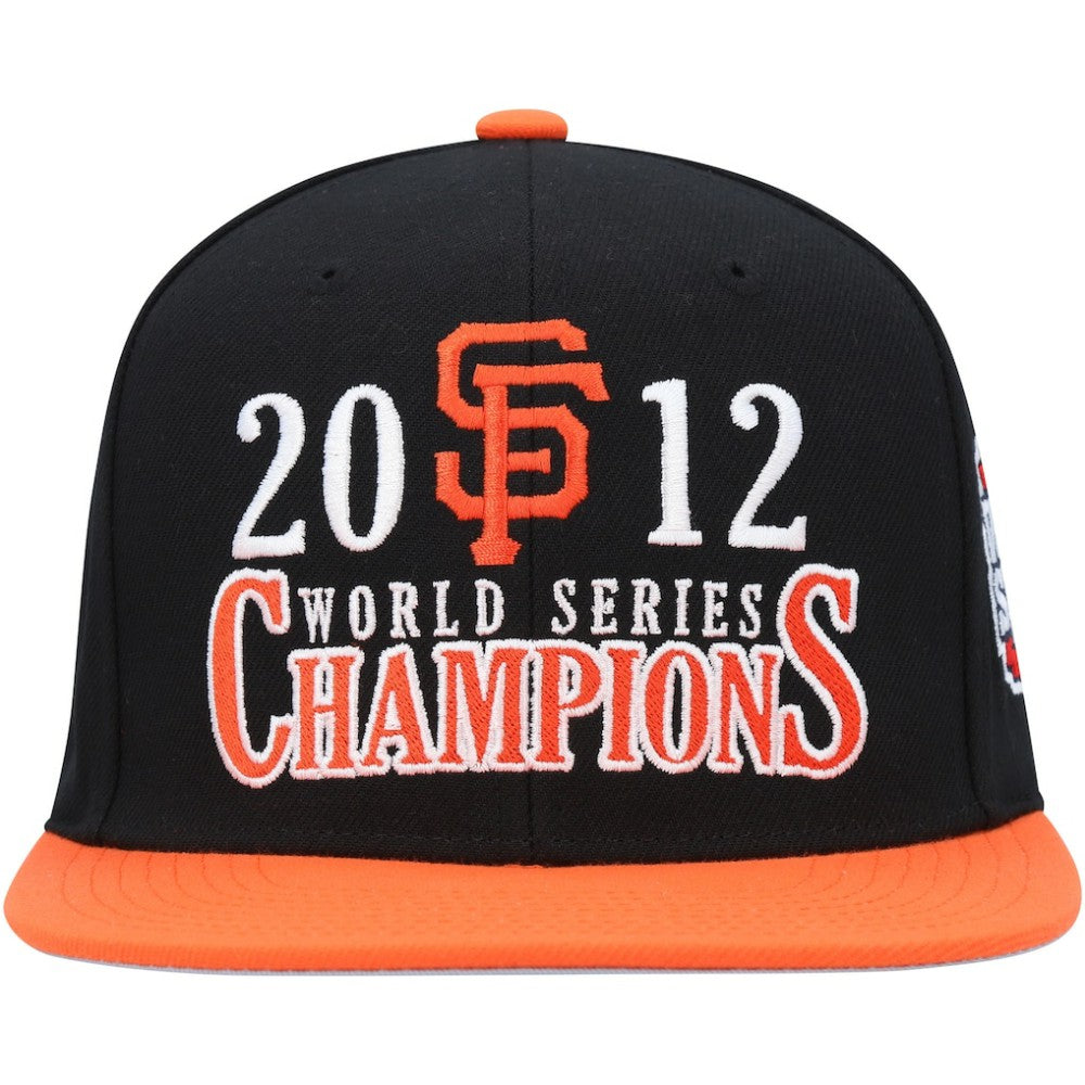 San Francisco Giants World Series Champs Snapback Hat Black | Mitchell & Ness