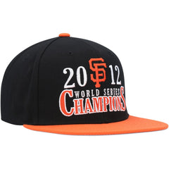 San Francisco Giants World Series Champs Snapback Hat Black | Mitchell & Ness