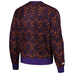 St. Louis Cardinals PLEASURES Cheetah Cardigan Button-Up Sweater Purple
