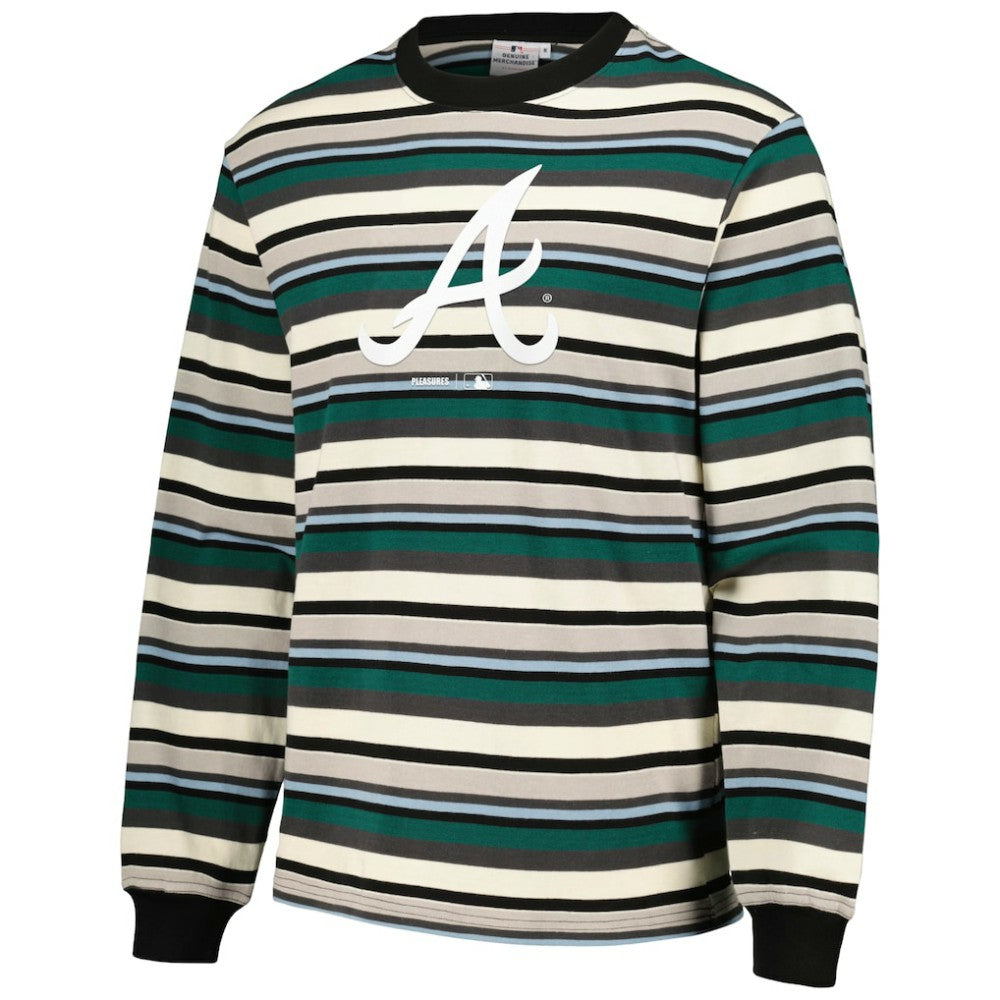 Atlanta Braves PLEASURES Ballpark Long Sleeve T-Shirt Cream/Green