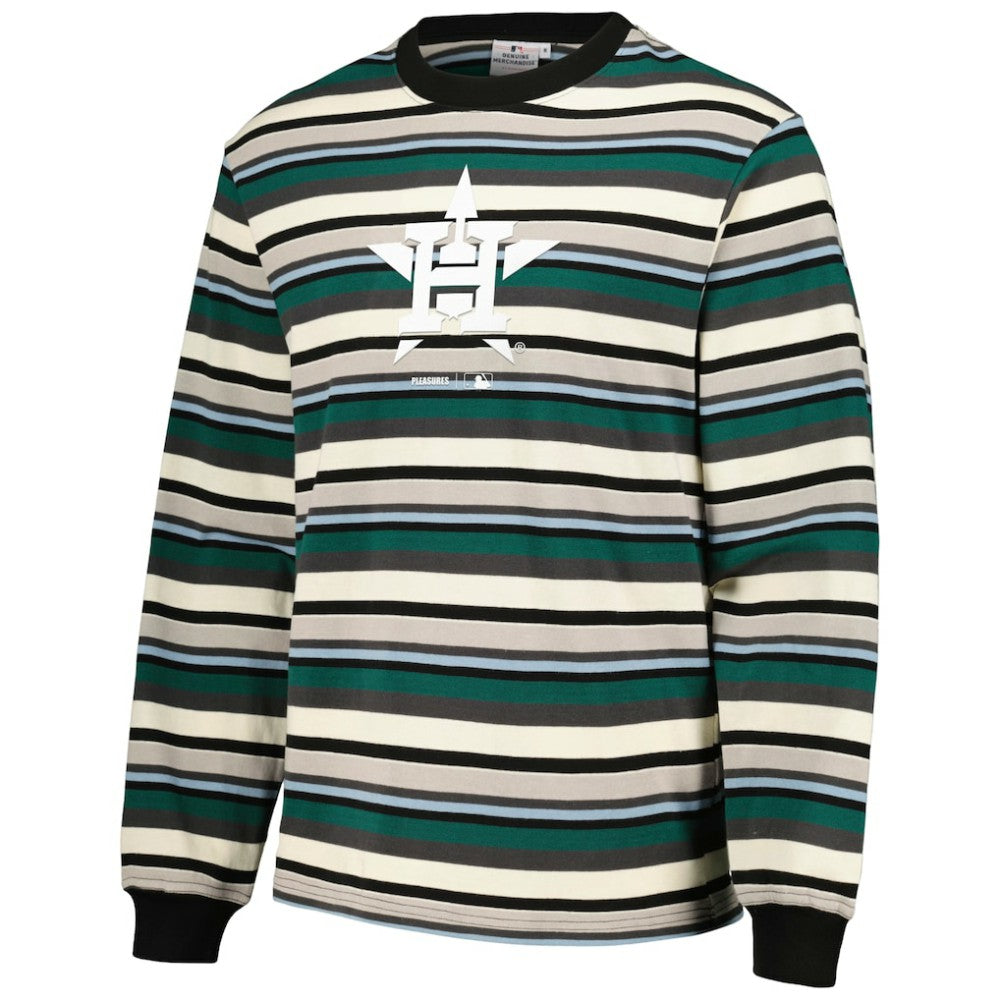 Houston Astros PLEASURES Ballpark Long Sleeve T-Shirt Cream/Green