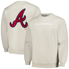 Atlanta Braves PLEASURES Ballpark Pullover Sweatshirt Gray