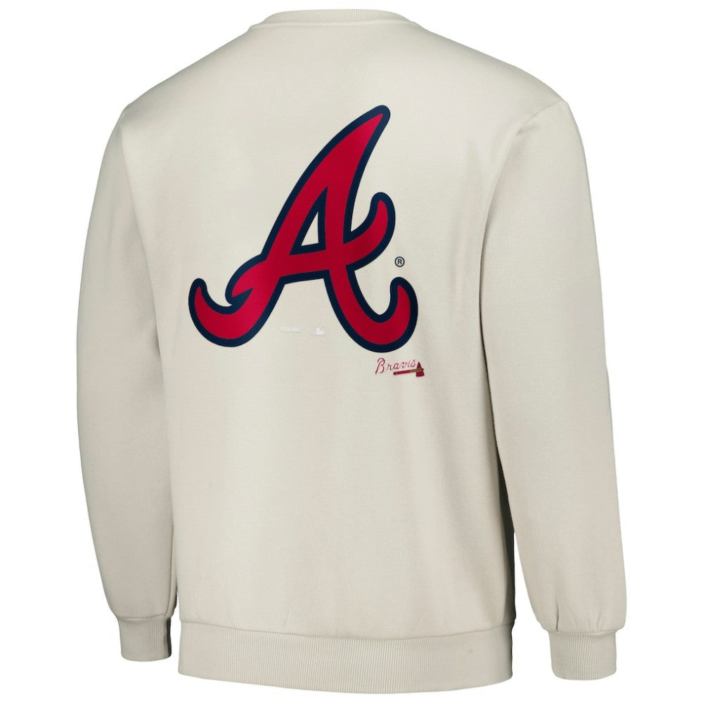 Atlanta Braves PLEASURES Ballpark Pullover Sweatshirt Gray