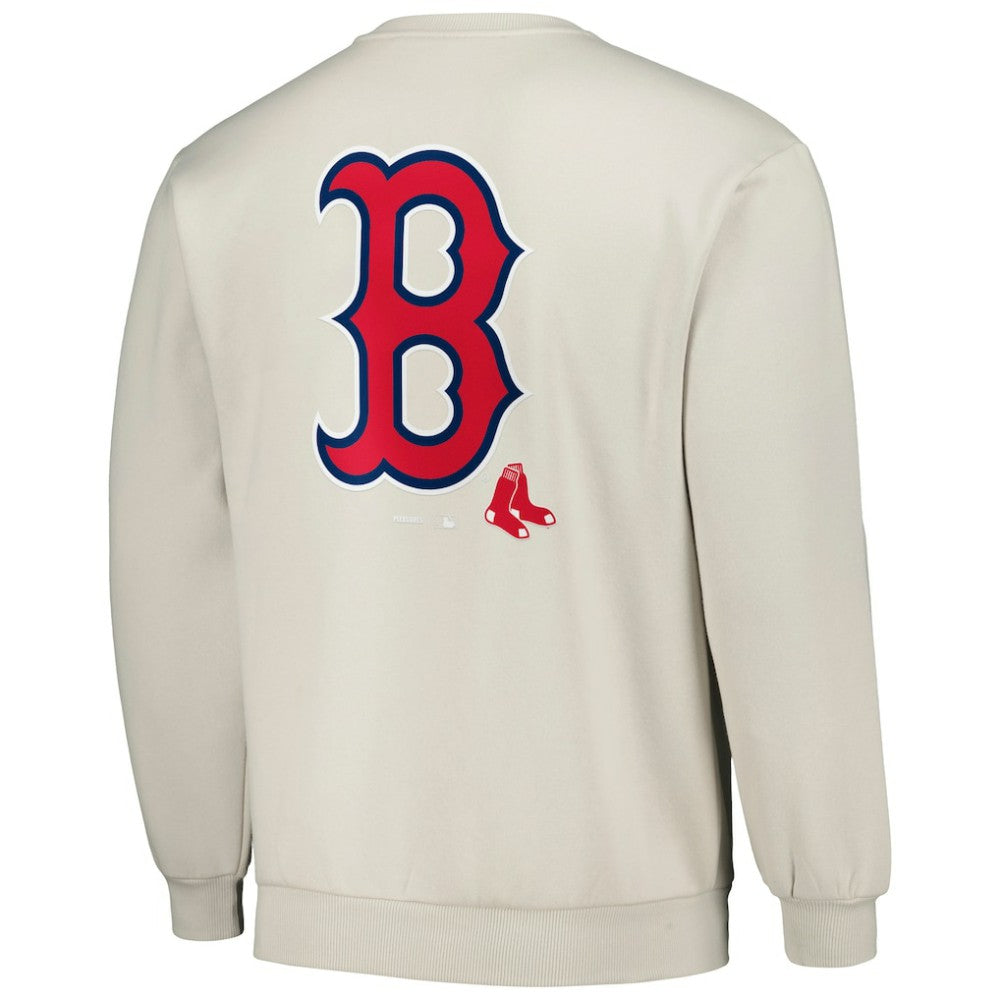 Boston Red Sox PLEASURES Ballpark Pullover Sweatshirt Gray