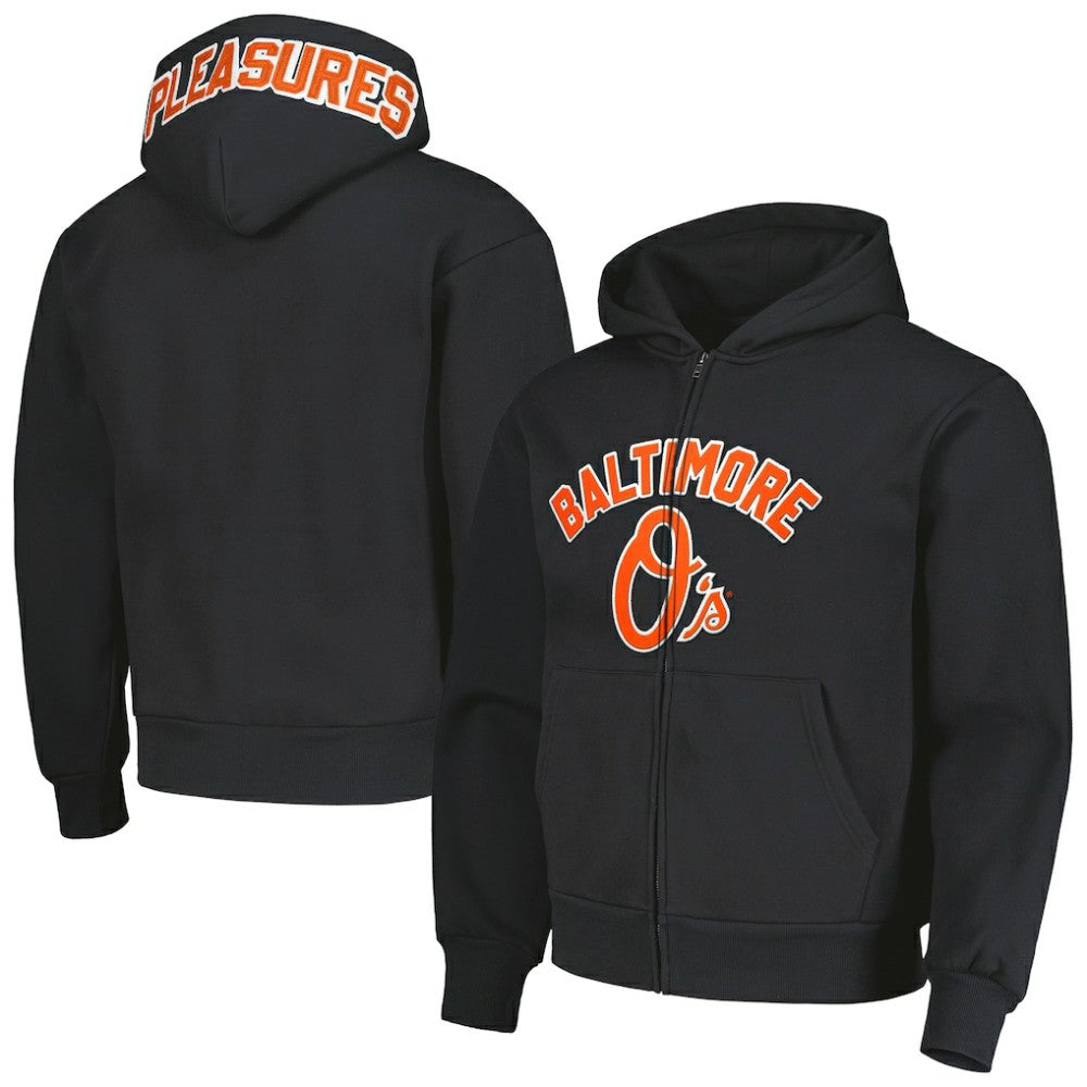 Baltimore Orioles PLEASURES Opening Day Full-Zip Hoodie Black