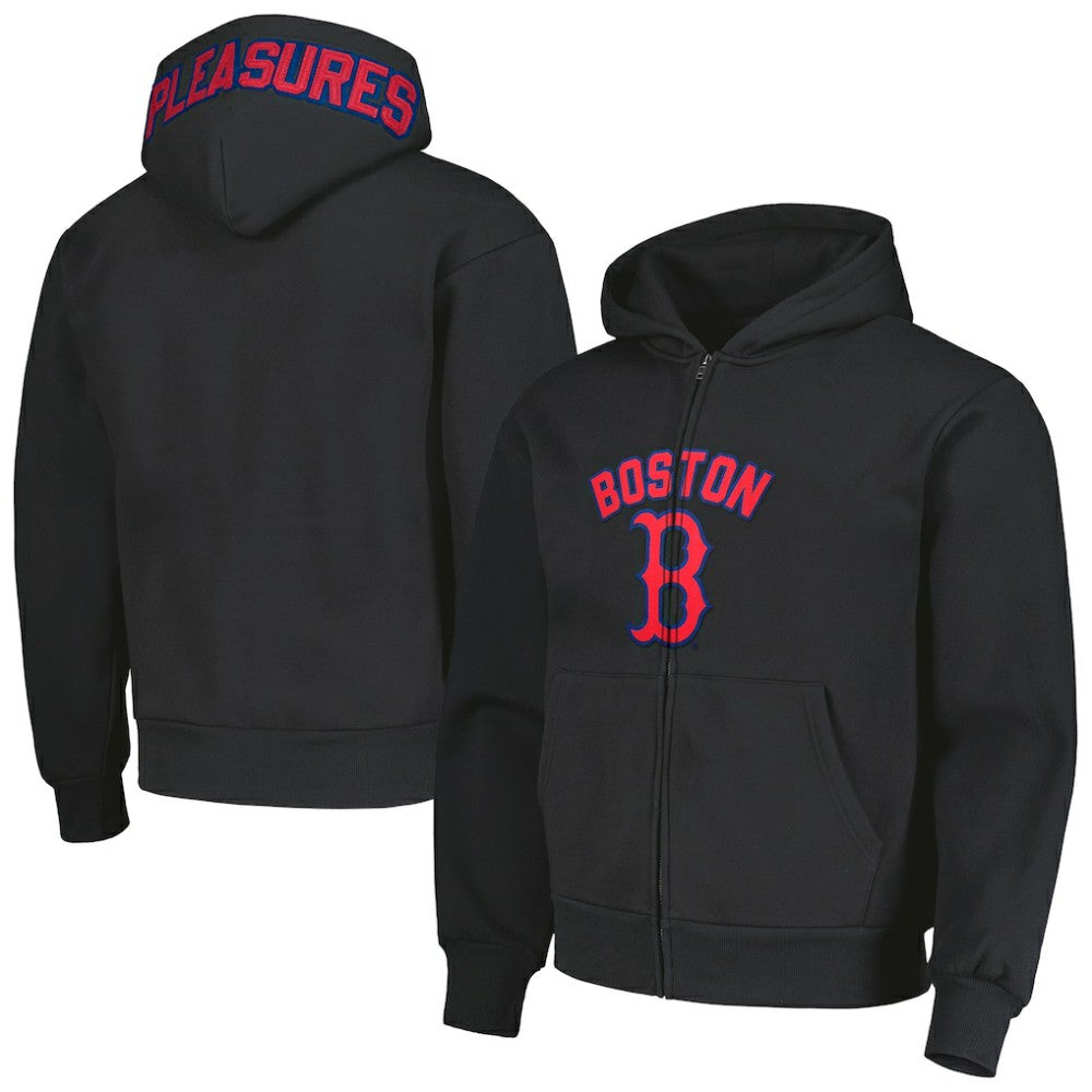 Boston Red Sox PLEASURES Opening Day Full-Zip Hoodie Black