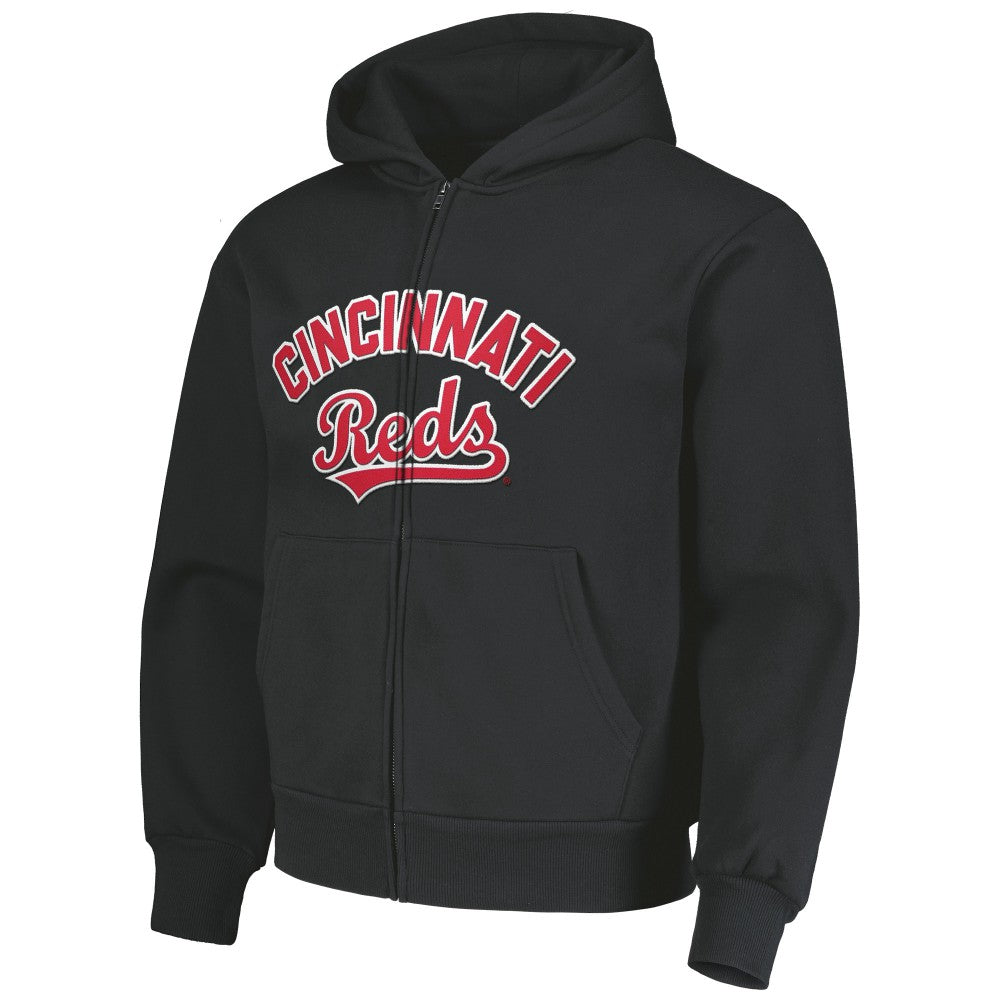 Cincinnati Reds PLEASURES Opening Day Full-Zip Hoodie Black