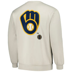 Milwaukee Brewers PLEASURES Ballpark Pullover Sweatshirt Gray