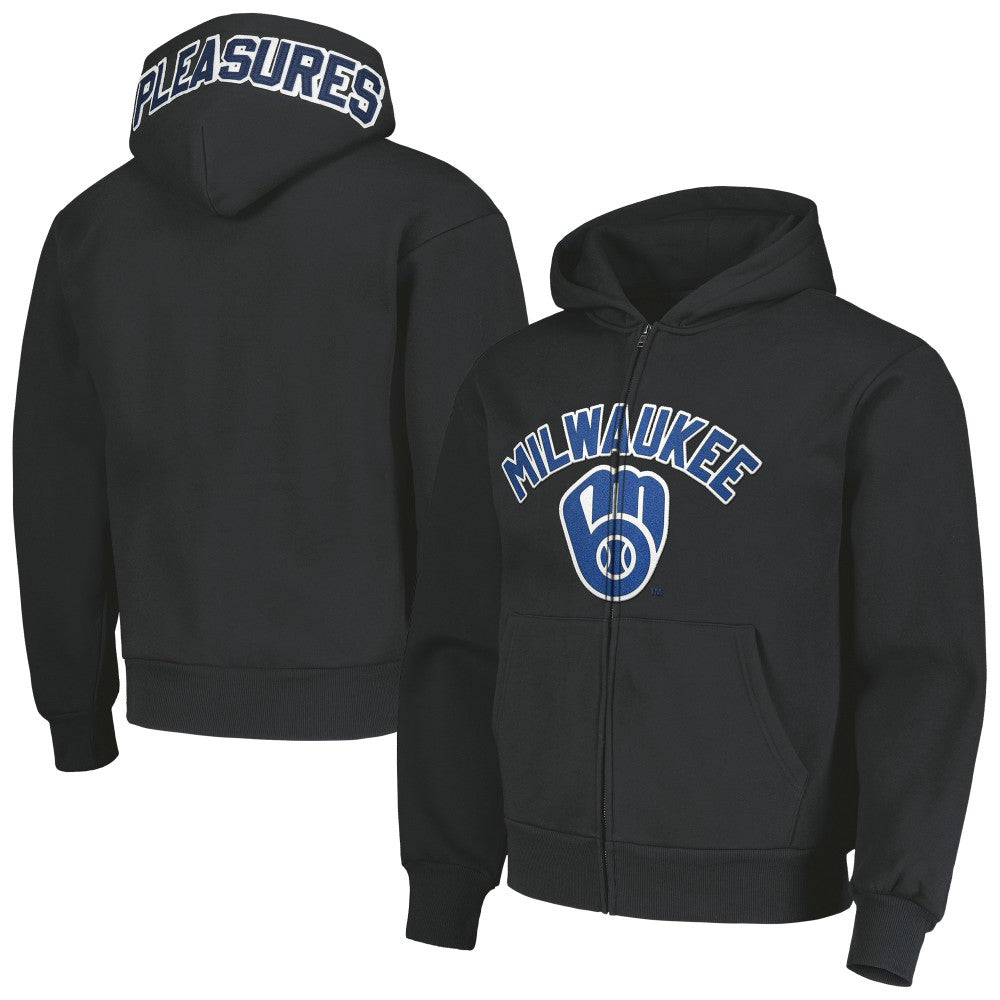 Milwaukee Brewers PLEASURES Opening Day Full-Zip Hoodie Black
