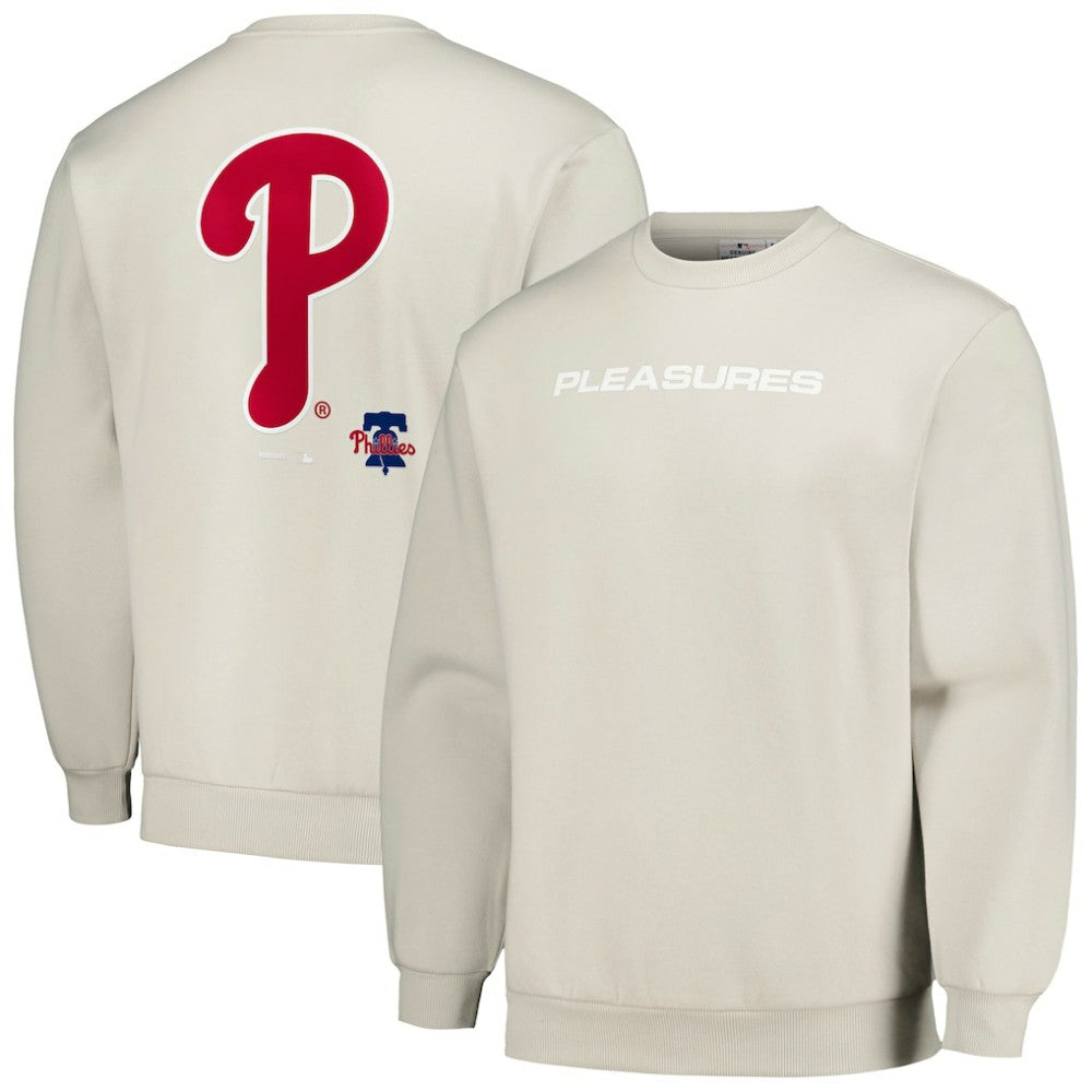 Philadelphia Phillies PLEASURES Ballpark Pullover Sweatshirt Gray