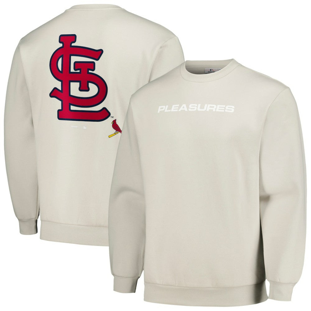St. Louis Cardinals PLEASURES Ballpark Pullover Sweatshirt Gray