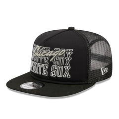 Chicago White Sox  Street Team A-Frame Trucker 9FIFTY Snapback Hat Black | New Era