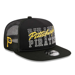 Pittsburgh Pirates  Street Team A-Frame Trucker 9FIFTY Snapback Hat Black | New Era
