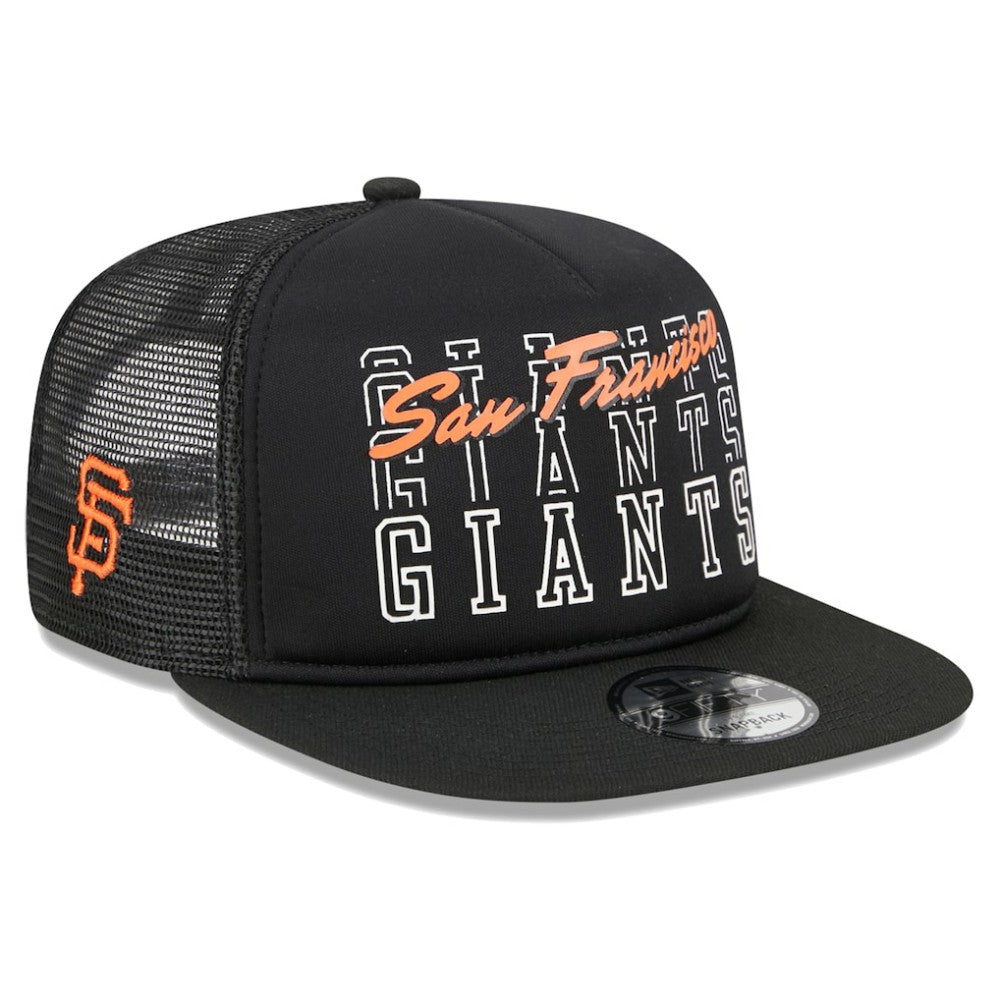 San Francisco Giants  Street Team A-Frame Trucker 9FIFTY Snapback Hat Black | New Era