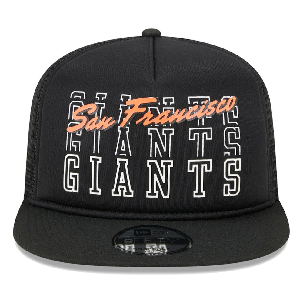 San Francisco Giants  Street Team A-Frame Trucker 9FIFTY Snapback Hat Black | New Era