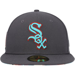 Chicago White Sox  Print Undervisor 59FIFTY Fitted Hat Graphite | New Era