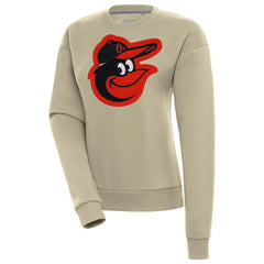 Baltimore Orioles Antigua Women's Victory Pullover Sweatshirt Khaki