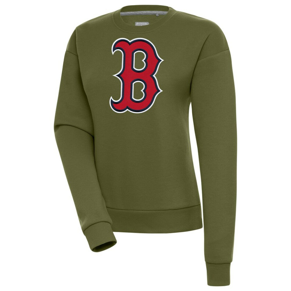 Boston Red Sox Antigua Women's Victory Pullover Sweatshirt Olive