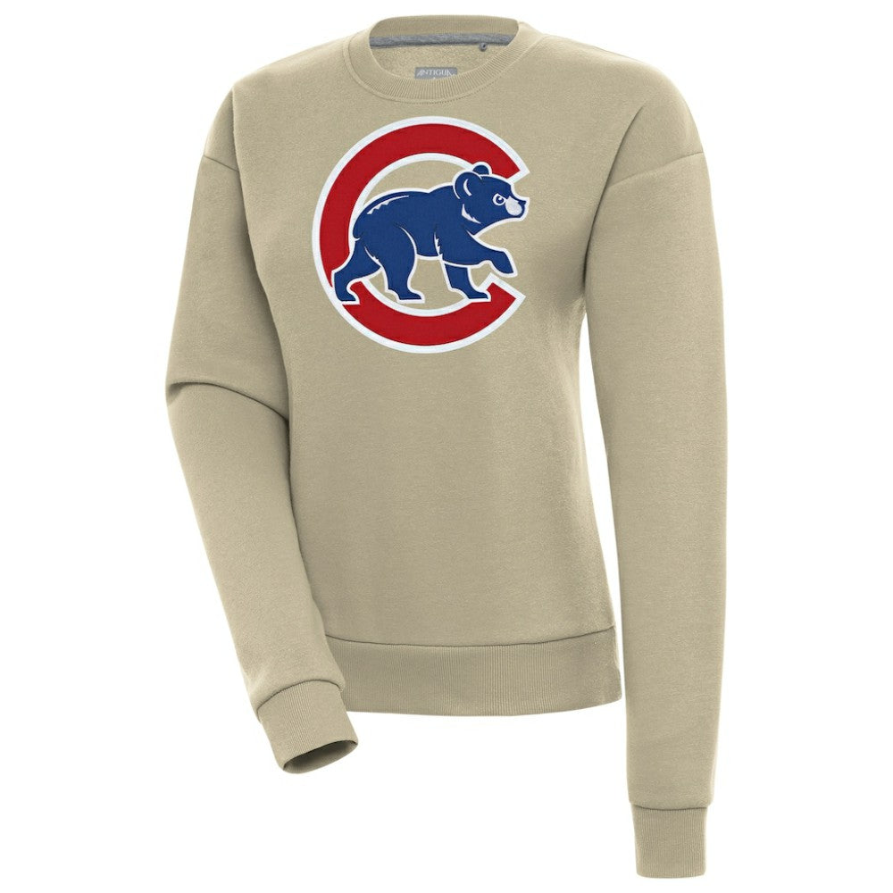 Chicago Cubs Antigua Women's Victory Pullover Sweatshirt Khaki