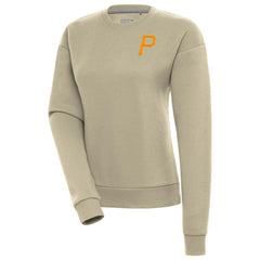 Pittsburgh Pirates Antigua Women's Victory Pullover Sweatshirt Khaki