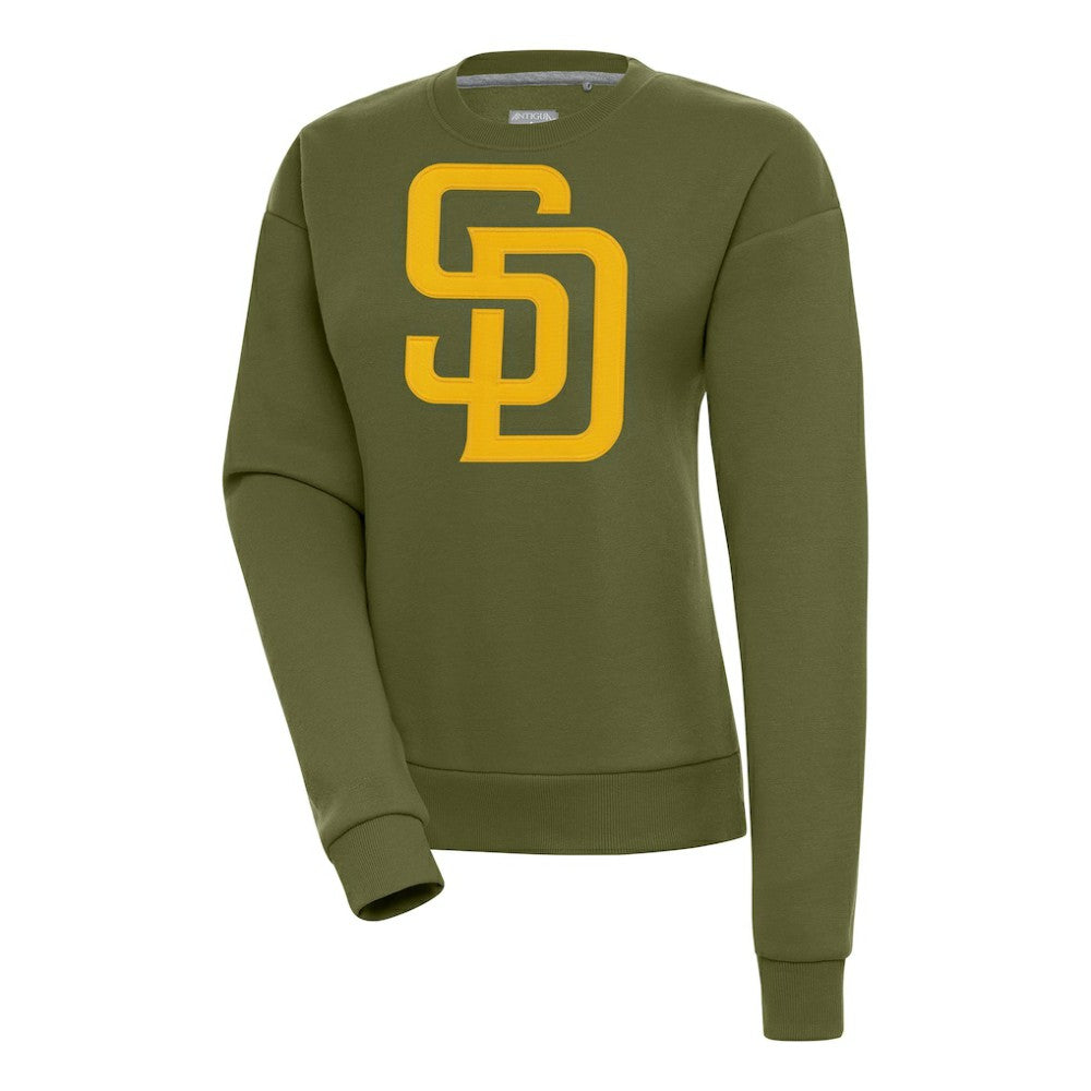 San Diego Padres Antigua Women's Victory Pullover Sweatshirt Olive