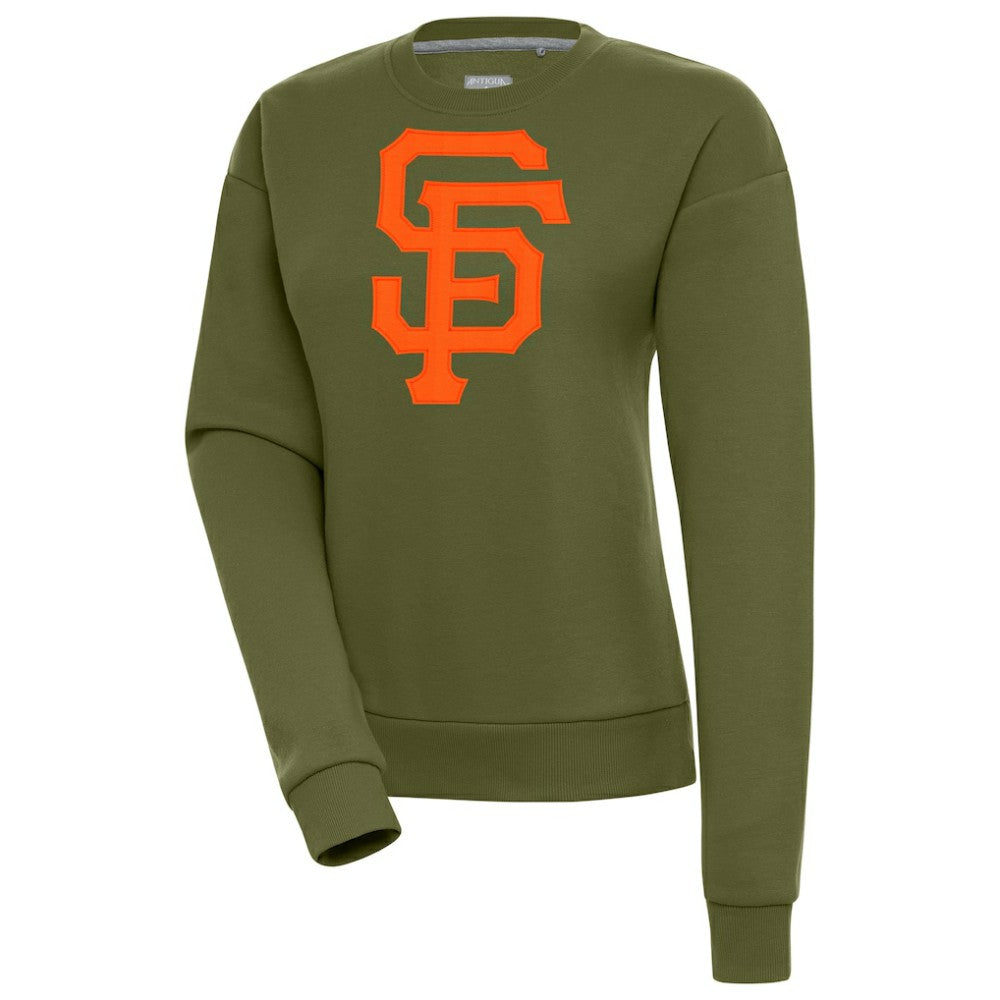 San Francisco Giants Antigua Women's Victory Pullover Sweatshirt Olive