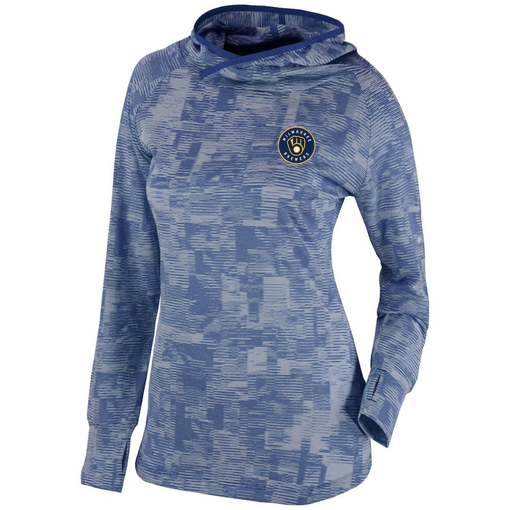 Milwaukee Brewers Women's Omni-Wick Sunday Ball Pullover Hoodie Navy | Columbia