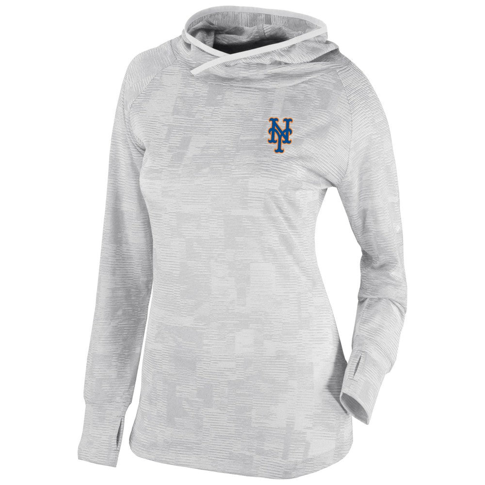 New York Mets Women's Omni-Wick Sunday Ball Pullover Hoodie White | Columbia