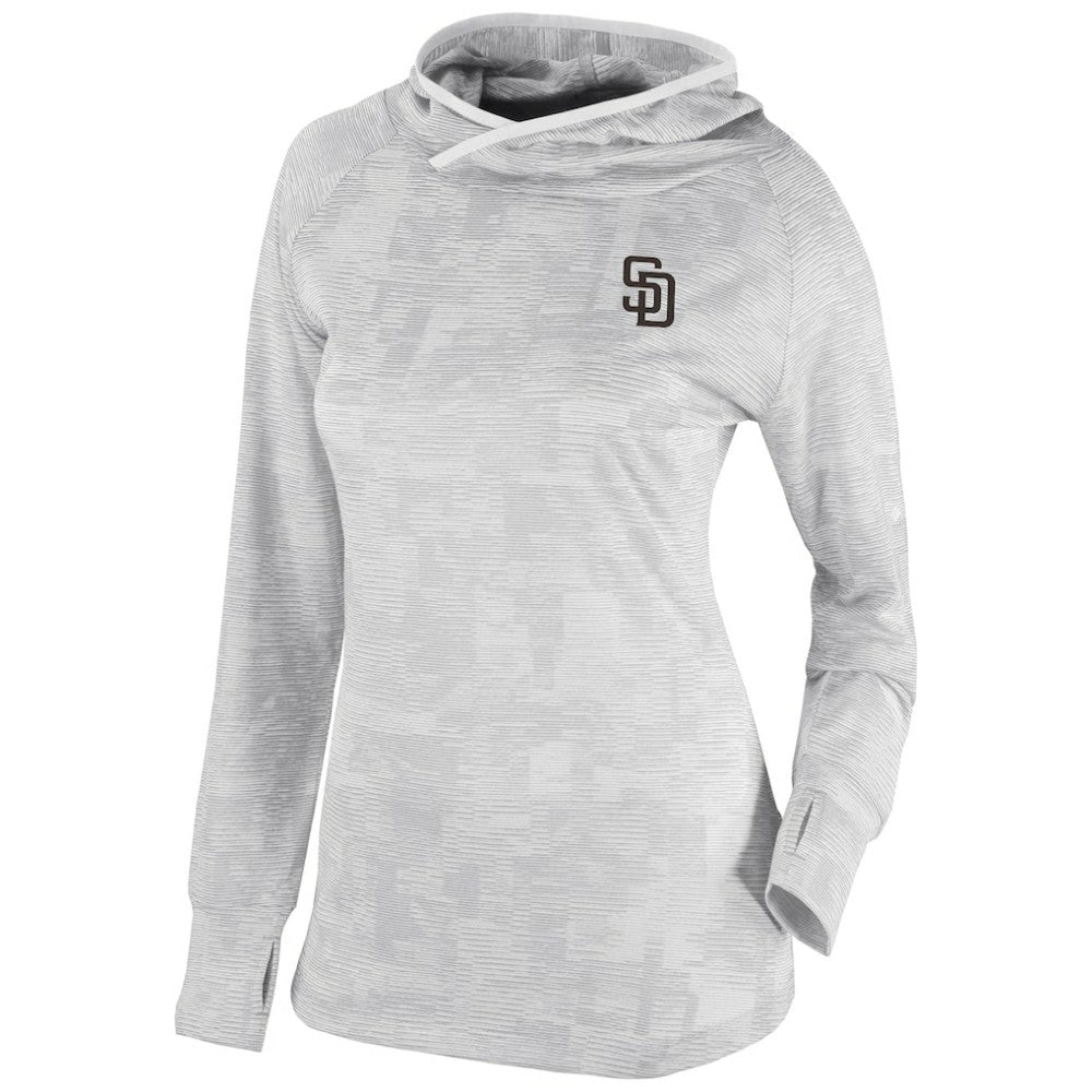 San Diego Padres Women's Omni-Wick Sunday Ball Pullover Hoodie White | Columbia