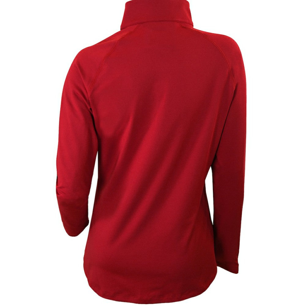 Chicago Cubs Women's Omni-Wick Outward Nine Quarter-Zip Pullover Top Red | Columbia
