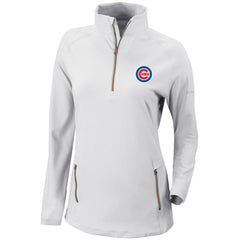 Chicago Cubs Women's Omni-Wick Outward Nine Quarter-Zip Pullover Top White | Columbia