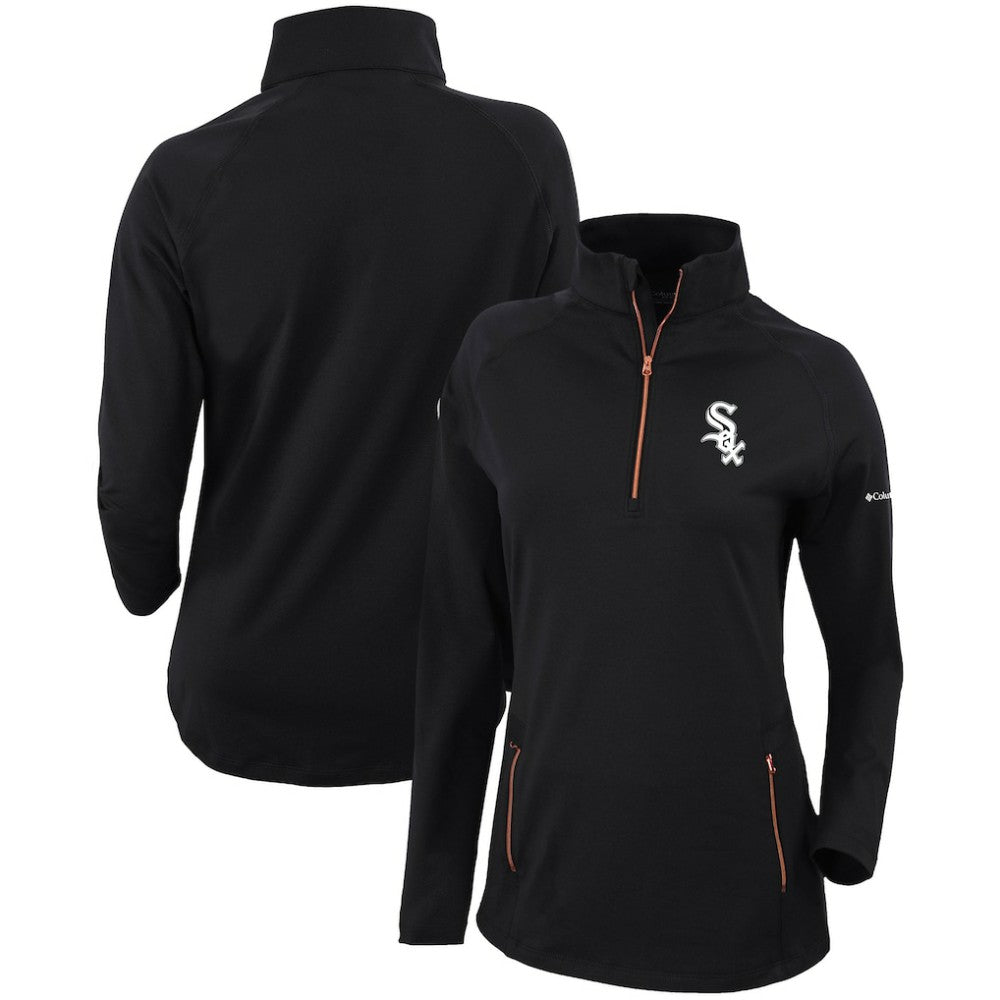 Chicago White Sox Women's Omni-Wick Outward Nine Quarter-Zip Pullover Top Black | Columbia