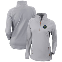 Milwaukee Brewers Women's Omni-Wick Outward Nine Quarter-Zip Pullover Top Gray | Columbia