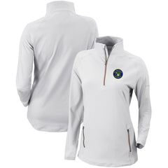 Milwaukee Brewers Women's Omni-Wick Outward Nine Quarter-Zip Pullover Top White | Columbia