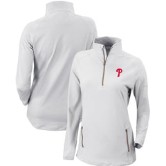 Philadelphia Phillies Women's Omni-Wick Outward Nine Quarter-Zip Pullover Top White | Columbia