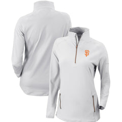 San Francisco Giants Women's Omni-Wick Outward Nine Quarter-Zip Pullover Top White | Columbia