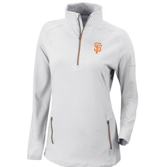 San Francisco Giants Women's Omni-Wick Outward Nine Quarter-Zip Pullover Top White | Columbia