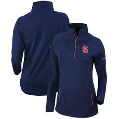 St. Louis Cardinals Women's Omni-Wick Outward Nine Quarter-Zip Pullover Top Navy | Columbia