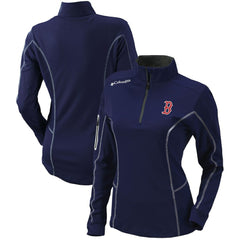 Boston Red Sox Women's Omni-Wick Shotgun Quarter-Zip Pullover Top Navy | Columbia