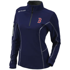 Boston Red Sox Women's Omni-Wick Shotgun Quarter-Zip Pullover Top Navy | Columbia