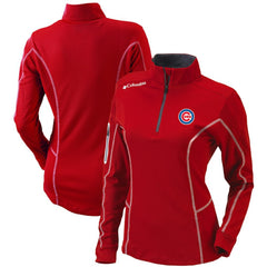 Chicago Cubs Women's Omni-Wick Shotgun Quarter-Zip Pullover Top Red | Columbia
