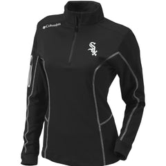 Chicago White Sox Women's Omni-Wick Shotgun Quarter-Zip Pullover Top Black | Columbia