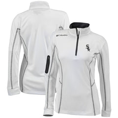 Chicago White Sox Women's Omni-Wick Shotgun Quarter-Zip Pullover Top White | Columbia