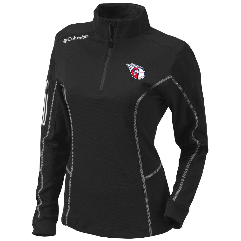 Cleveland Guardians Women's Omni-Wick Shotgun Quarter-Zip Pullover Top Black | Columbia