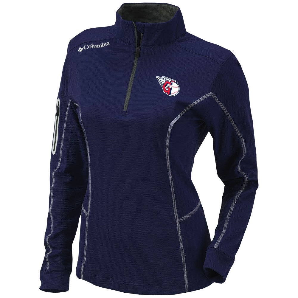 Cleveland Guardians Women's Omni-Wick Shotgun Quarter-Zip Pullover Top Navy | Columbia