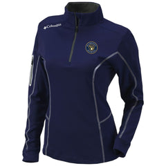Milwaukee Brewers Women's Omni-Wick Shotgun Quarter-Zip Pullover Top Navy | Columbia