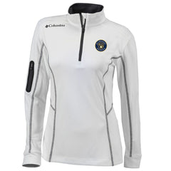 Milwaukee Brewers Women's Omni-Wick Shotgun Quarter-Zip Pullover Top White | Columbia