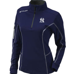 New York Yankees Women's Omni-Wick Shotgun Quarter-Zip Pullover Top Navy | Columbia