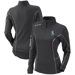 Seattle Mariners Women's Omni-Wick Shotgun Quarter-Zip Pullover Top Charcoal | Columbia