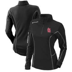 St. Louis Cardinals Women's Omni-Wick Shotgun Quarter-Zip Pullover Top Black | Columbia